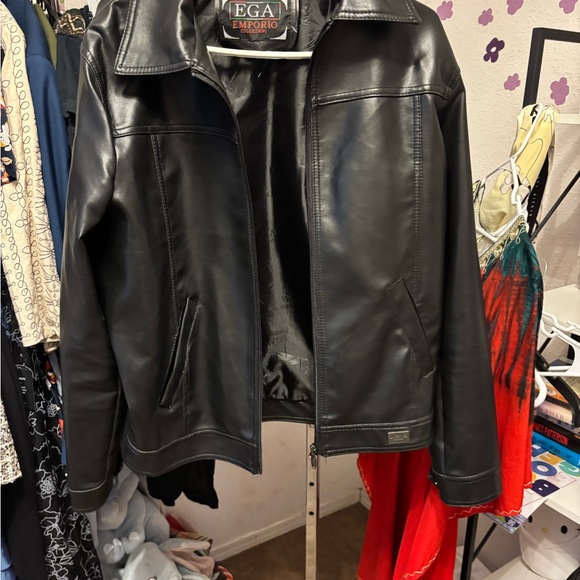 Men's Black Italian Leather Jacket - Picture 3 of 3